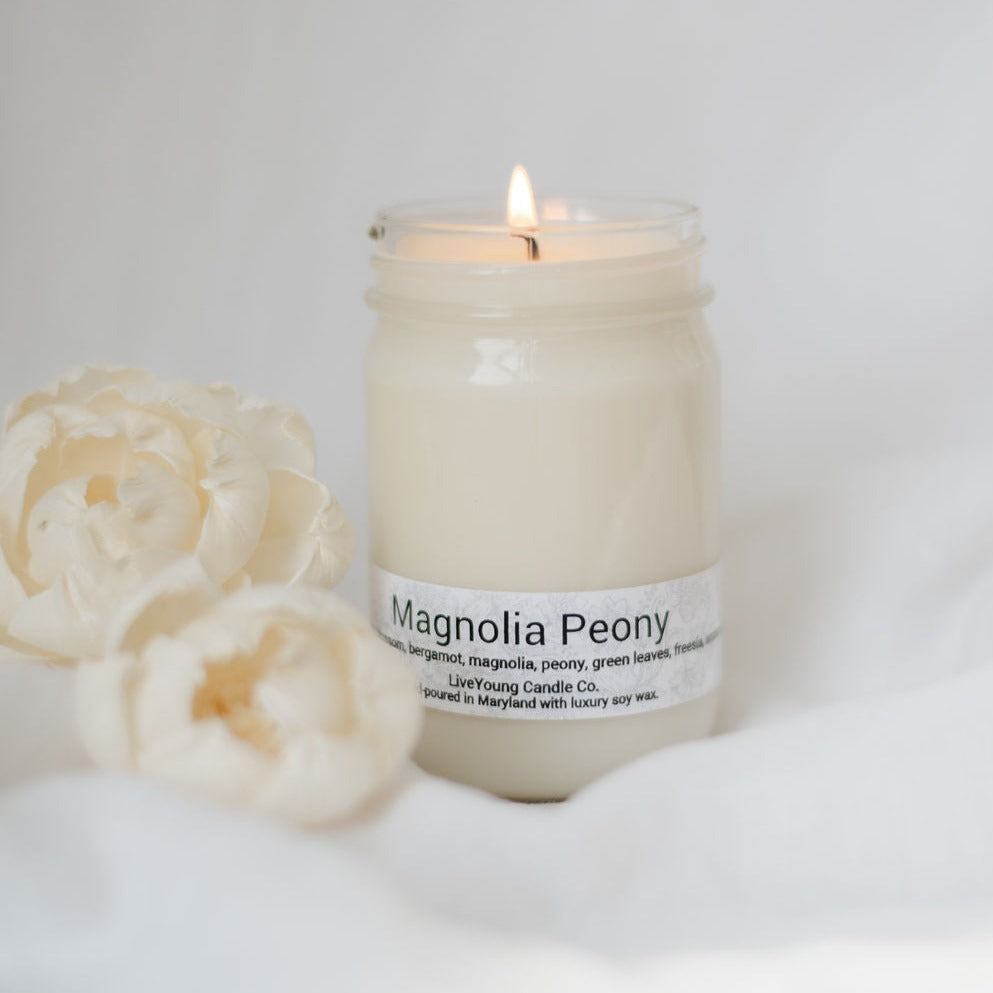 Magnolia Peony - Mason Jar